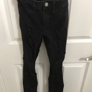 Hollister Ripped Black Skinny Jeans